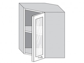 1.60.3у Шкаф настенный (h=720) угловой на 600мм со стекл. дверцей в Касли - kasli.magazinmebel.ru | фото
