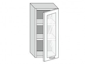 19.40.3 Шкаф настенный (h=913) на 400мм с 1-ой стекл. дверцей в Касли - kasli.magazinmebel.ru | фото