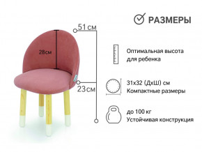 Детский мягкий стул Stumpa пудровый в Касли - kasli.magazinmebel.ru | фото - изображение 2