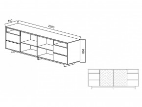 Комодино Moderno-2200 Ф1 в Касли - kasli.magazinmebel.ru | фото - изображение 3