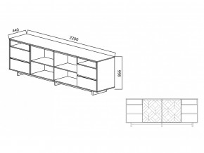 Комодино Moderno-2200 Ф2 в Касли - kasli.magazinmebel.ru | фото - изображение 4