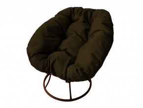 Кресло Пончик без ротанга коричневая подушка в Касли - kasli.magazinmebel.ru | фото