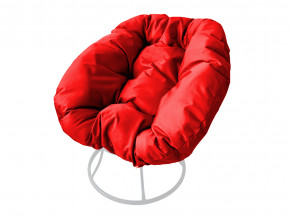 Кресло Пончик без ротанга красная подушка в Касли - kasli.magazinmebel.ru | фото