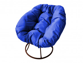 Кресло Пончик без ротанга синяя подушка в Касли - kasli.magazinmebel.ru | фото