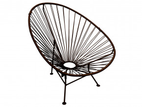 Кресло Ракушка с ротангом коричневый в Касли - kasli.magazinmebel.ru | фото