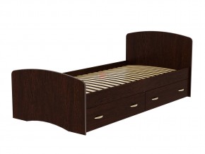 Кровать-6 одинарная с 2-мя ящиками 900*2000 венге в Касли - kasli.magazinmebel.ru | фото