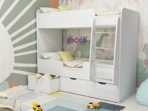 Кровать двухъярусная Малыш двойняшка белый в Касли - kasli.magazinmebel.ru | фото