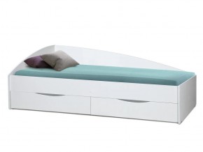 Кровать Фея-3 асимметричная 2000х900 белый в Касли - kasli.magazinmebel.ru | фото