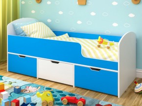 Кровать Малыш Мини Белое дерево-Голубой в Касли - kasli.magazinmebel.ru | фото