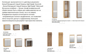 Прихожая Нортон Дуб Крафт Золотой/Серый Камень в Касли - kasli.magazinmebel.ru | фото - изображение 3