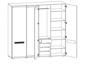 Шкаф 205-SZF2D2L/21/22 Ацтека белый в Касли - kasli.magazinmebel.ru | фото - изображение 2