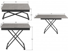 Стол универсальный трансформируемый Генри бетон чикаго в Касли - kasli.magazinmebel.ru | фото - изображение 2
