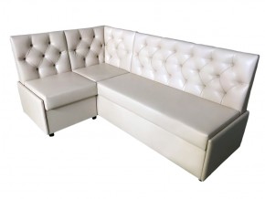 Угловой диван Призма со стяжками белый со спальным местом в Касли - kasli.magazinmebel.ru | фото